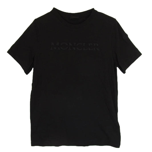 MONCLER モンクレール H20918C00008 ss t-shirt ロゴ 半袖 Tシャツ ブラック系 XS【中古】