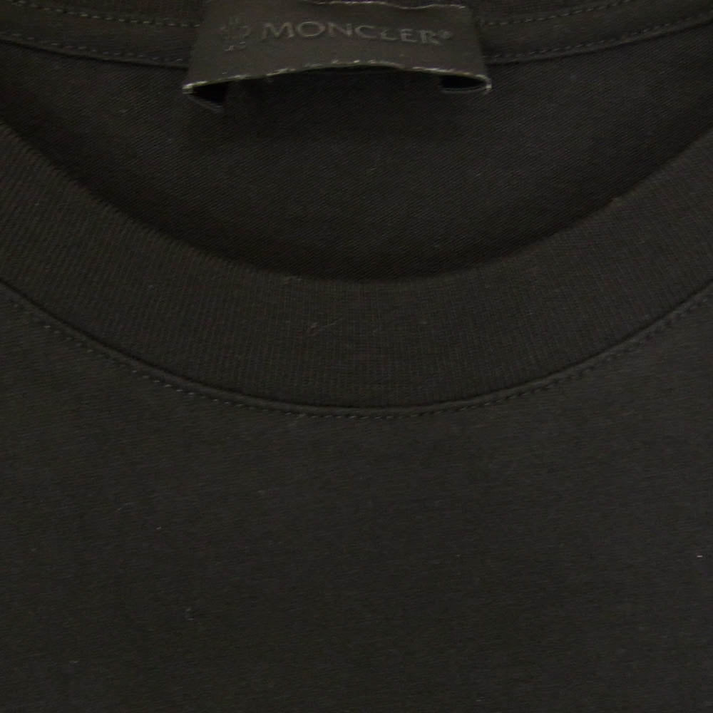 MONCLER モンクレール H20918C00008 ss t-shirt ロゴ 半袖 Tシャツ ブラック系 XS【中古】