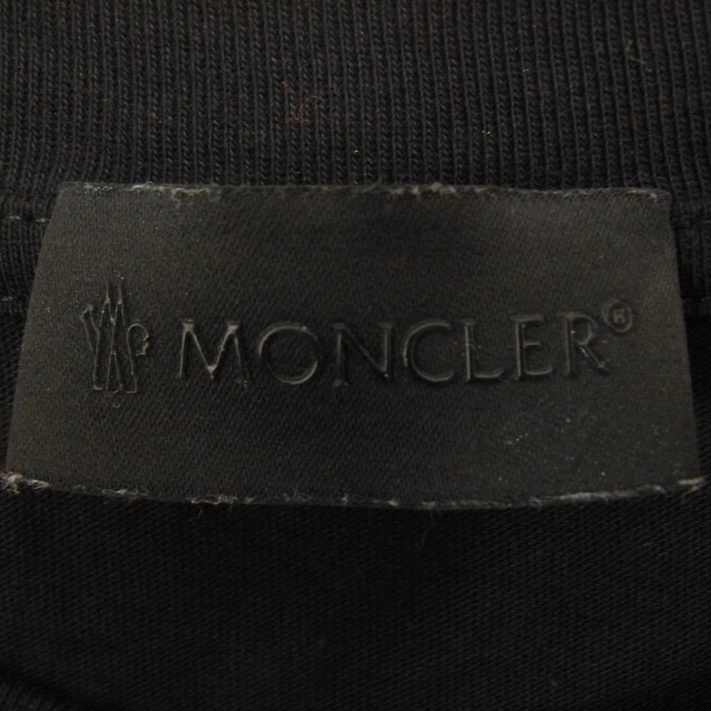 MONCLER モンクレール H20918C00008 ss t-shirt ロゴ 半袖 Tシャツ ブラック系 XS【中古】