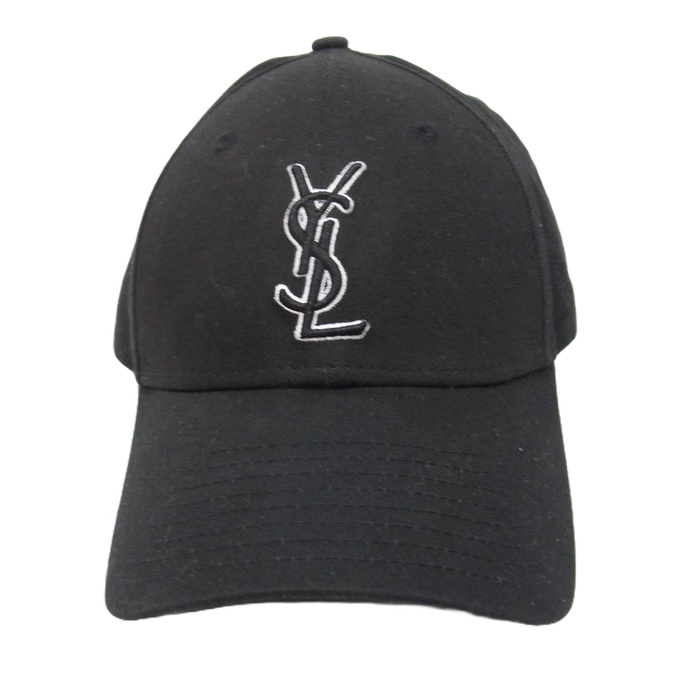 SAINT LAURENT サンローラン New Era ニューエラ YSL モノグラム キャップ ブラック系【中古】