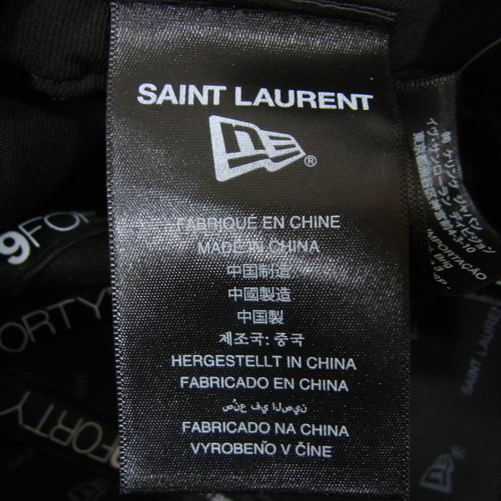 SAINT LAURENT サンローラン New Era ニューエラ YSL モノグラム キャップ ブラック系【中古】