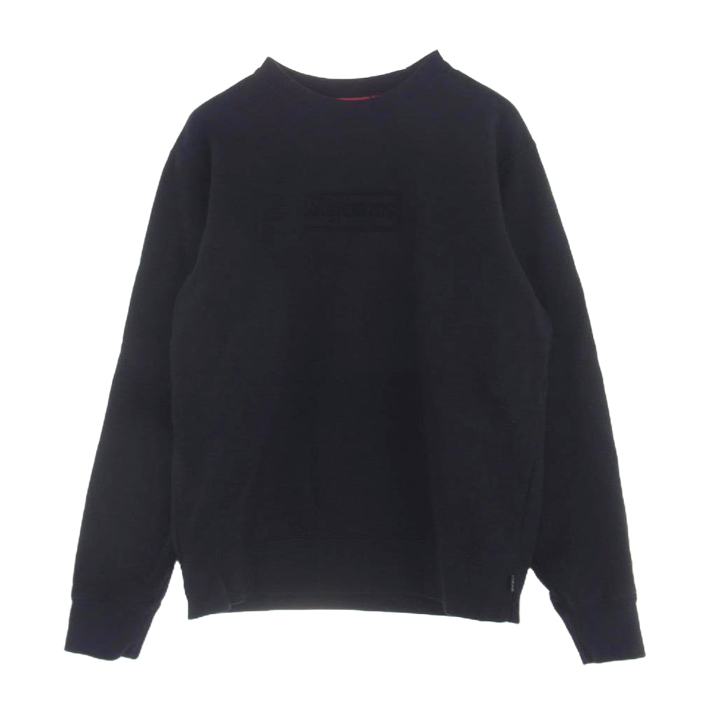 Supreme シュプリーム 20SS Cutout Logo Crewneck カットアウト ボックス ロゴ クルーネック スウェット ブラック系 M【中古】