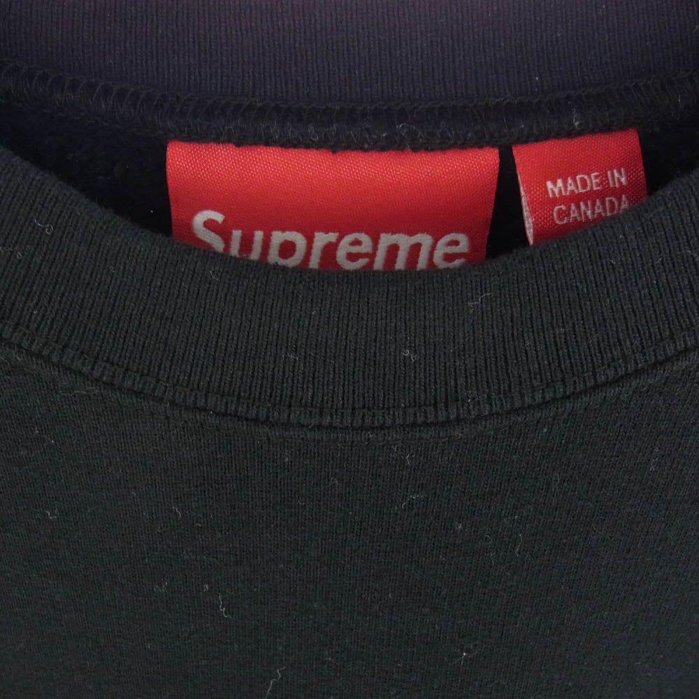 Supreme シュプリーム 20SS Cutout Logo Crewneck カットアウト ボックス ロゴ クルーネック スウェット ブラック系 M【中古】