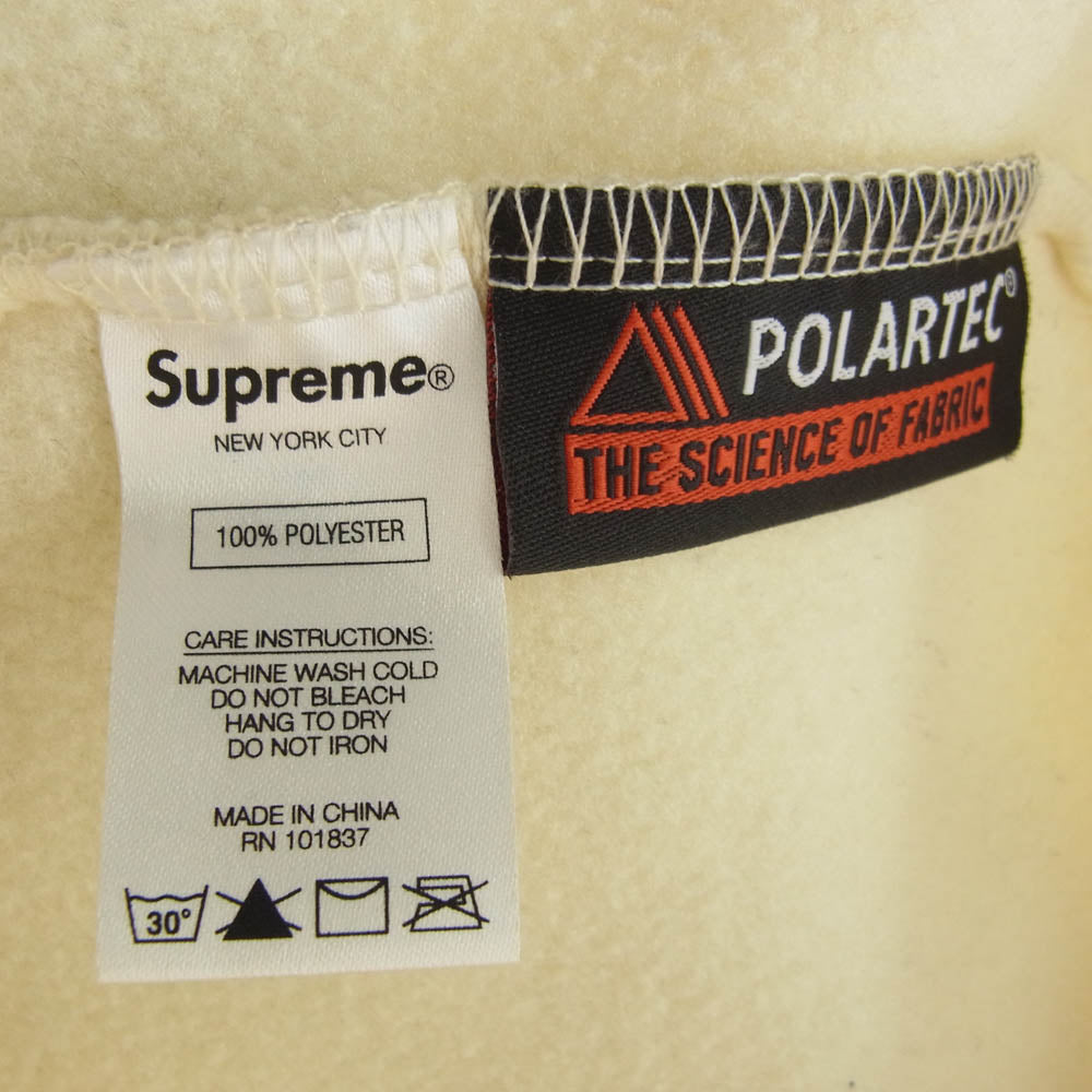 Supreme シュプリーム 20AW Polartec Hooded Sweatshirt ポーラテック フーディー スウェット パーカー オフホワイト系 M【中古】