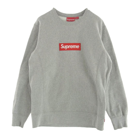 Supreme シュプリーム 15AW Box Logo Crewneck ボックスロゴ クルーネック スウェット グレー グレー系 M【中古】