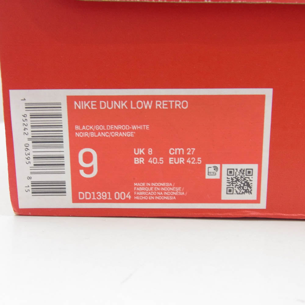 NIKE ナイキ DD1391-004 DUNK LOW RETRO CHAMPIONSHIP GOLDROD ダンクロー チャンピオンシップ ゴールド スニーカー ブラック系 イエロー系 27cm【新古品】【未使用】【中古】