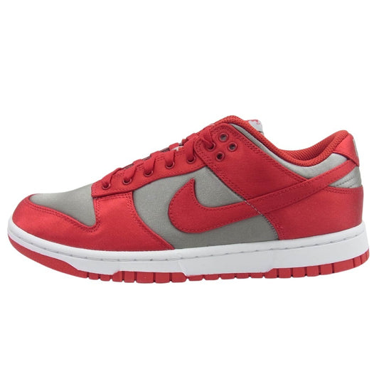 NIKE ナイキ DX5931-001 WMNS DUNK LOW UNLV SATIN MEDIUM GREY VARSITY ウィメンズ ダンクロー サテン ローカット スニーカー レッド系 27cm【新古品】【未使用】【中古】