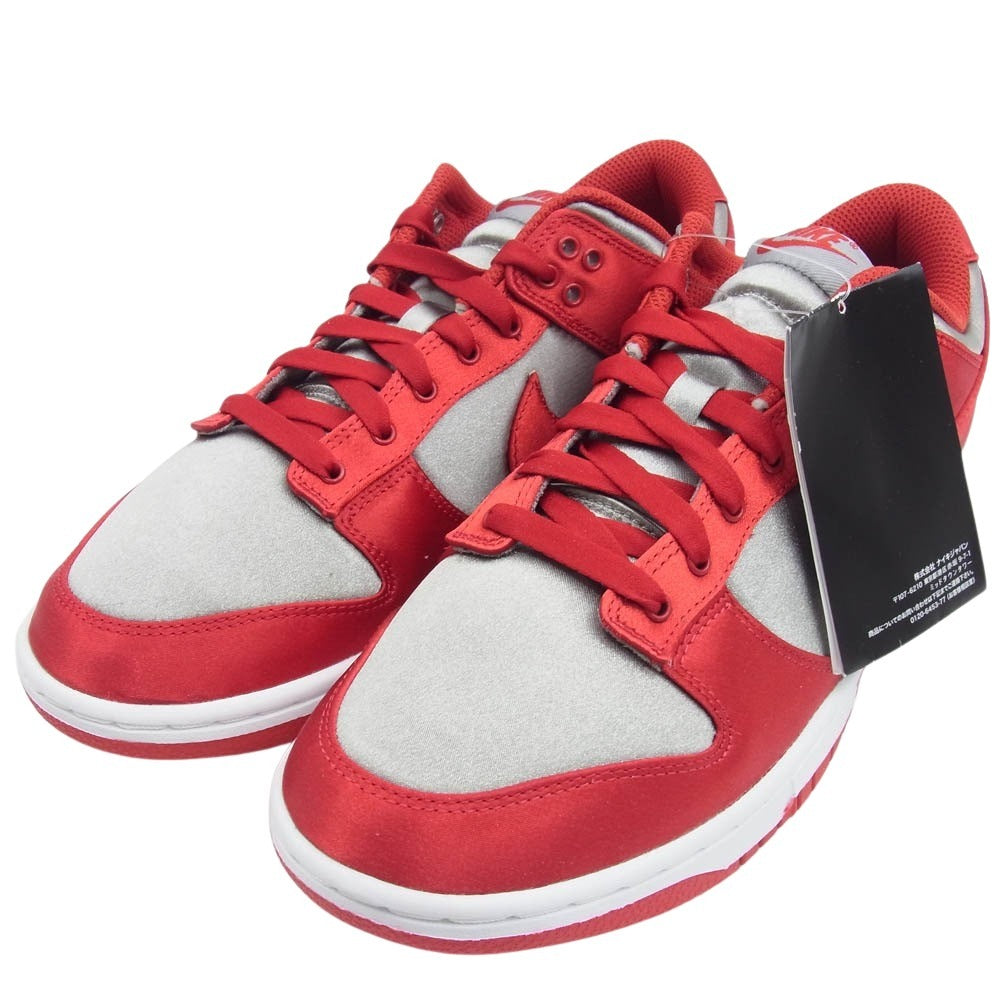 NIKE ナイキ DX5931-001 WMNS DUNK LOW UNLV SATIN MEDIUM GREY VARSITY ウィメンズ ダンクロー サテン ローカット スニーカー レッド系 27cm【新古品】【未使用】【中古】