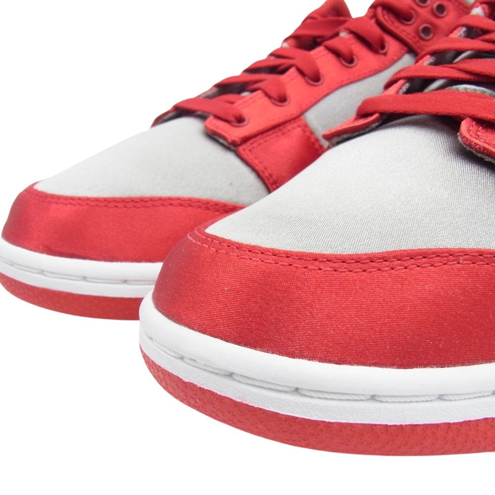 NIKE ナイキ DX5931-001 WMNS DUNK LOW UNLV SATIN MEDIUM GREY VARSITY ウィメンズ ダンクロー サテン ローカット スニーカー レッド系 27cm【新古品】【未使用】【中古】