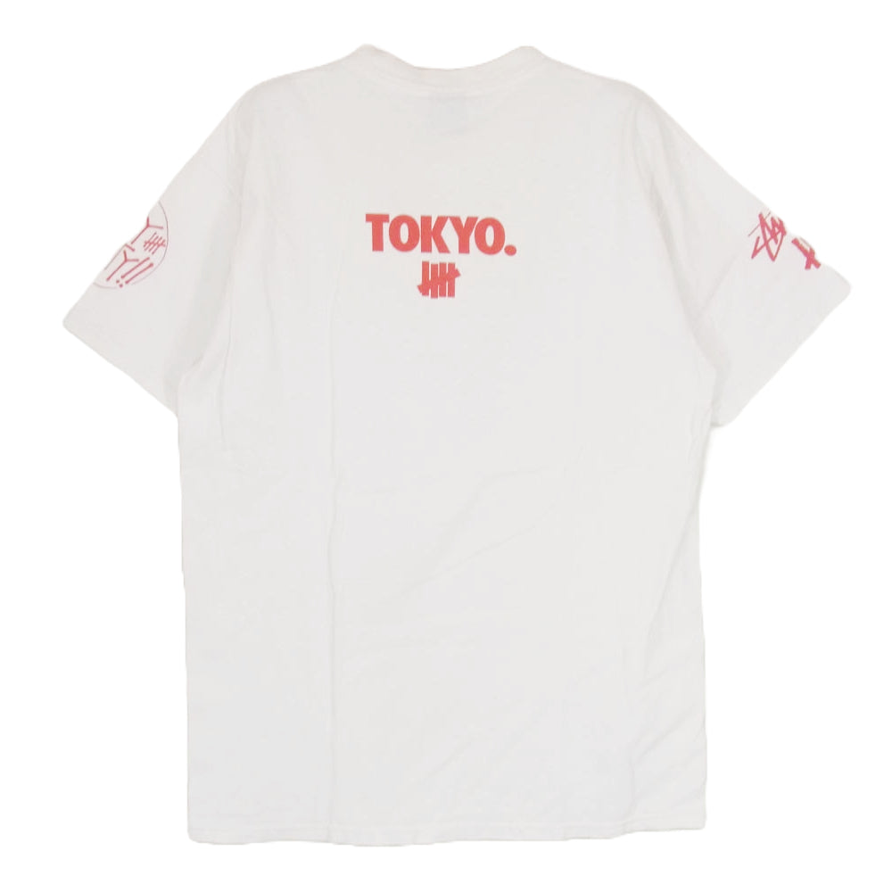 STUSSY ステューシー UNDEFEATED アンディーフィーテッド PLAY DIRTY プレイダーティ 半袖 Tシャツ ホワイト系 M【中古】