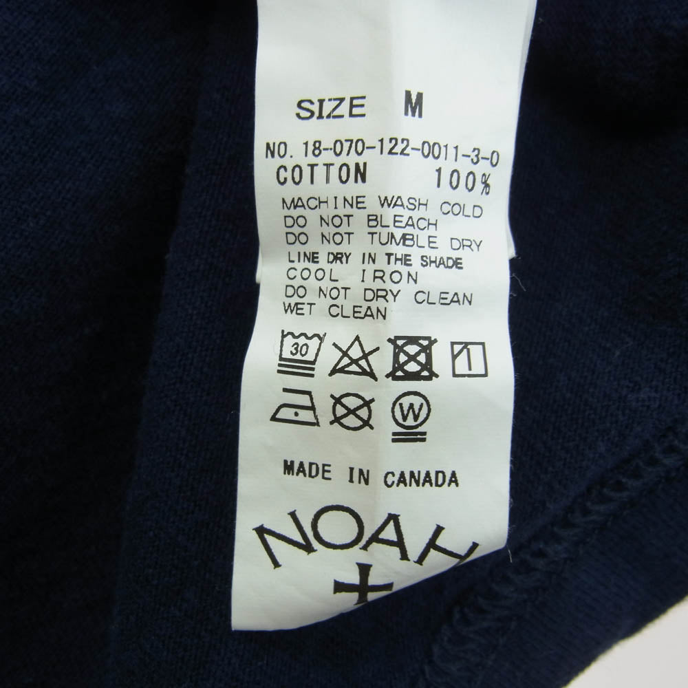 N.O.A ノア ラグビー ポロ ラガー ストライプ 長袖 シャツ ネイビー系 M【中古】