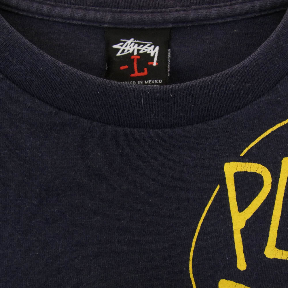STUSSY ステューシー UNDEFEATED アンディーフィーテッド PLAY DIRTY プレイダーティ 半袖 Tシャツ ネイビー系 L【中古】