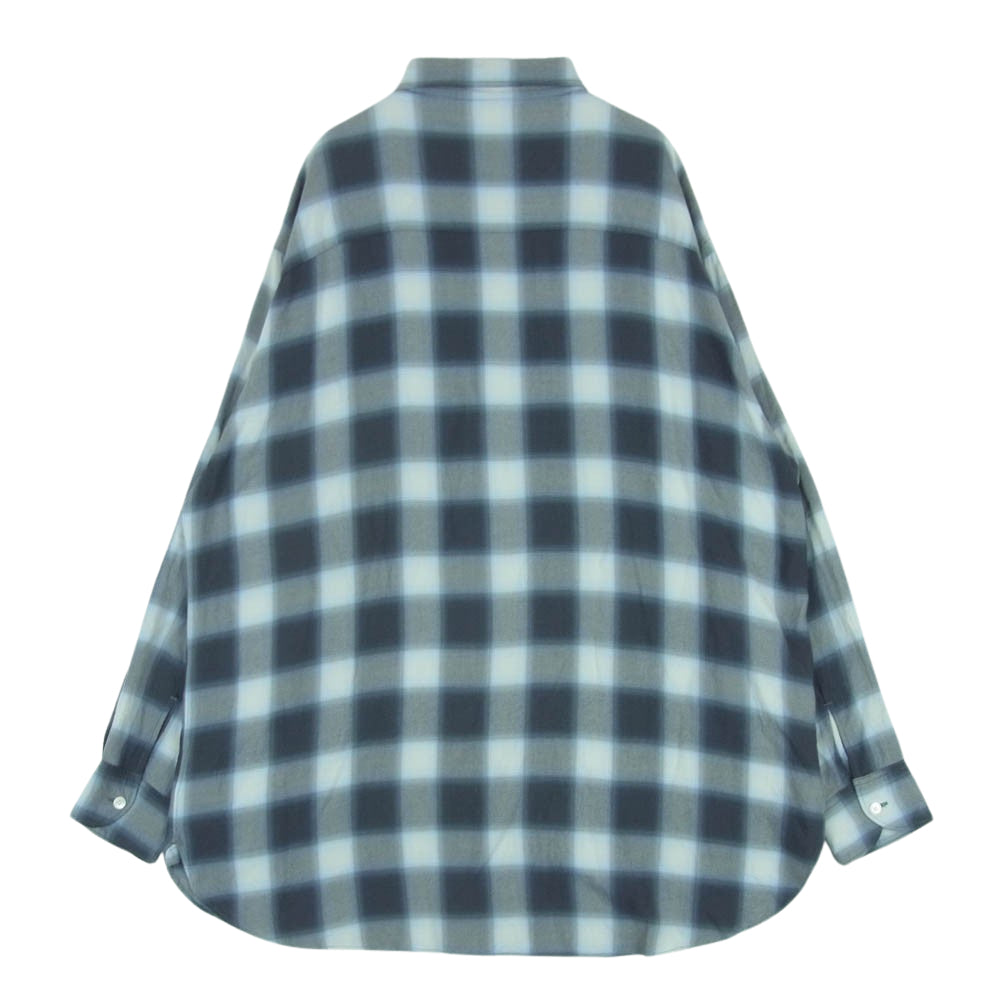 blurhms ブラームス 23SS BHS23S016 Rayon Check Shirt レーヨン オンブレ チェック 長袖 シャツ グレー系 2【中古】