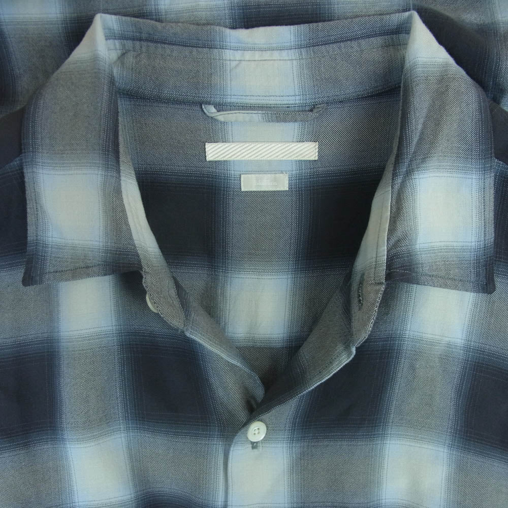 blurhms ブラームス 23SS BHS23S016 Rayon Check Shirt レーヨン オンブレ チェック 長袖 シャツ グレー系 2【中古】