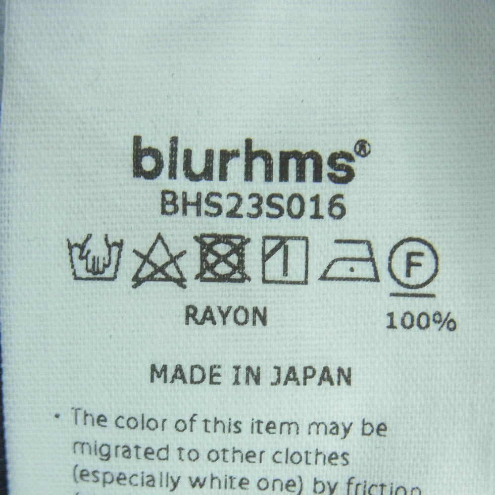 blurhms ブラームス 23SS BHS23S016 Rayon Check Shirt レーヨン オンブレ チェック 長袖 シャツ グレー系 2【中古】