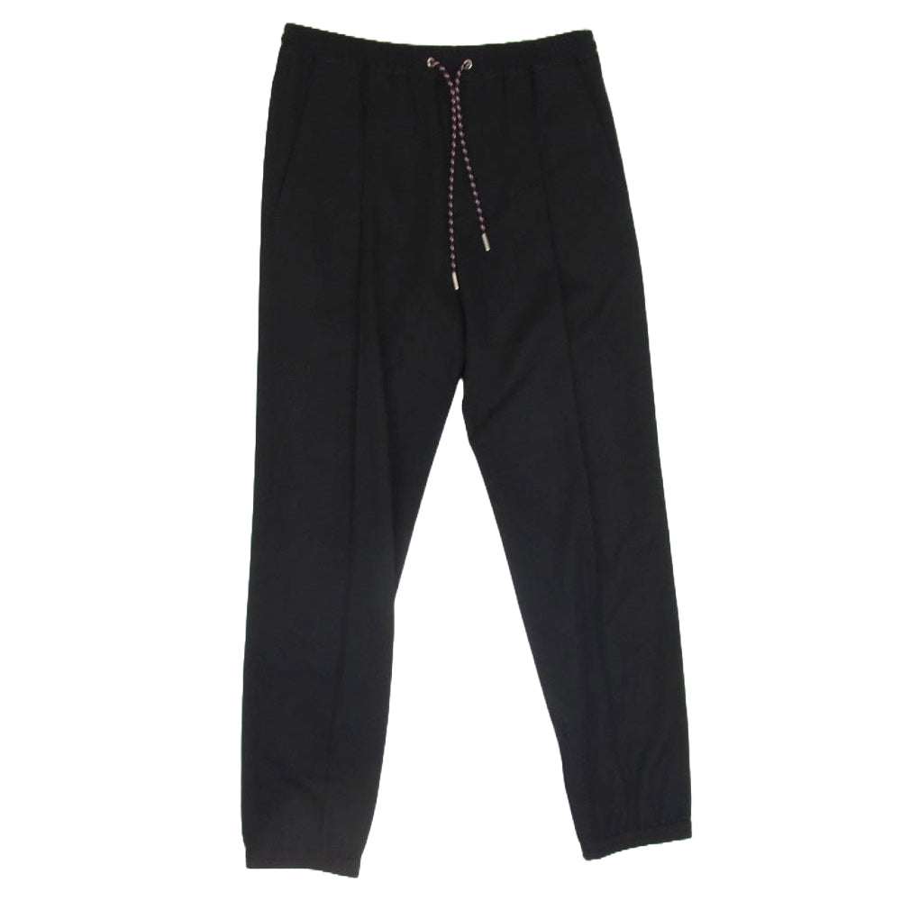 DIOR HOMME ディオールオム 17SS 733C139E3576 WOOL JACQUARD PANTS ウールジャガード 裾ジップ イージー パンツ ブラック系 46【中古】