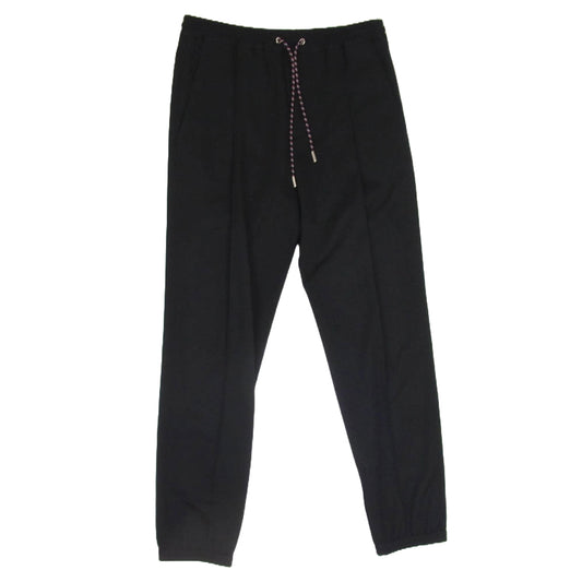 DIOR HOMME ディオールオム 17SS 733C139E3576 WOOL JACQUARD PANTS ウールジャガード 裾ジップ イージー パンツ ブラック系 46【中古】