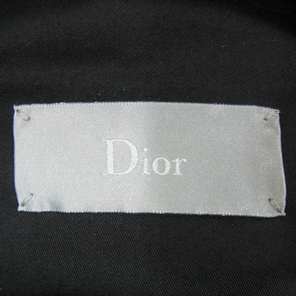 DIOR HOMME ディオールオム 17SS 733C139E3576 WOOL JACQUARD PANTS ウールジャガード 裾ジップ イージー パンツ ブラック系 46【中古】