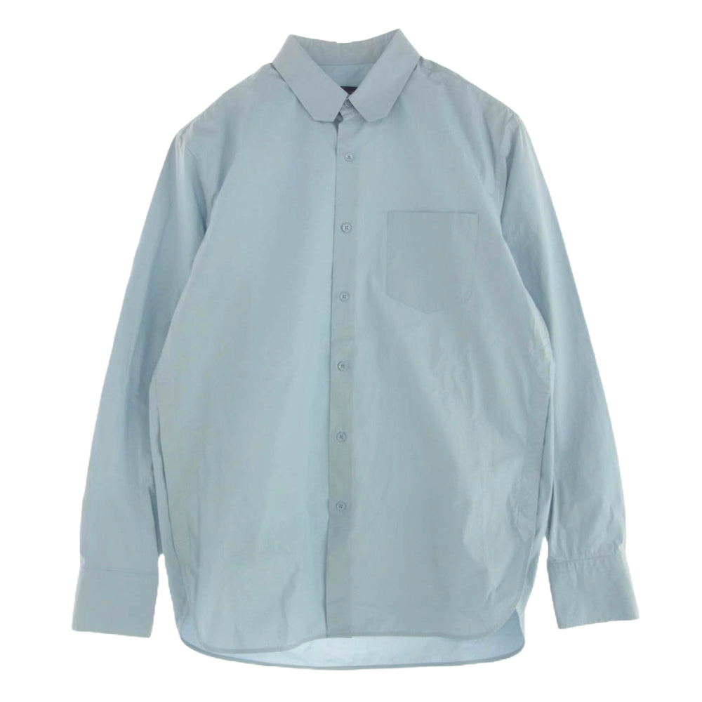 LOUIS VUITTON ルイ・ヴィトン 20SS JLF HIS95W Regular Shirts 変形襟 サイドスリット 長袖 シャツ ライトブルー系 XS【中古】