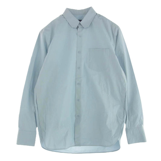 LOUIS VUITTON ルイ・ヴィトン 20SS JLF HIS95W Regular Shirts 変形襟 サイドスリット 長袖 シャツ ライトブルー系 XS【中古】