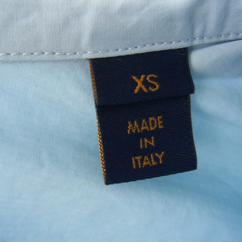 LOUIS VUITTON ルイ・ヴィトン 20SS JLF HIS95W Regular Shirts 変形襟 サイドスリット 長袖 シャツ ライトブルー系 XS【中古】