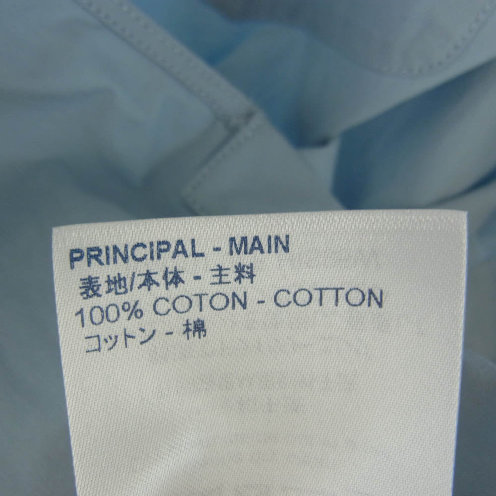 LOUIS VUITTON ルイ・ヴィトン 20SS JLF HIS95W Regular Shirts 変形襟 サイドスリット 長袖 シャツ ライトブルー系 XS【中古】