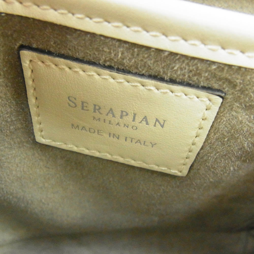 Serapian セラピアン レザー ショルダー バッグ グリーン系 ブラック系【中古】