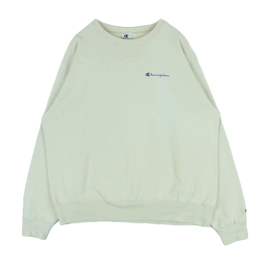 Champion チャンピオン 90s 青刺繍タグ後期 クルーネック スウェット トレーナー アメリカ製 ライトグレー系 XL【中古】