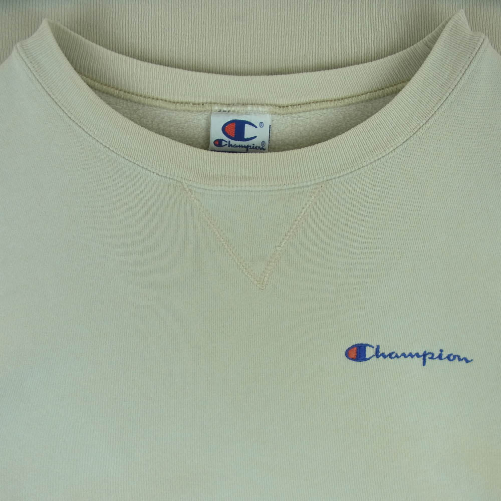 Champion チャンピオン 90s 青刺繍タグ後期 クルーネック スウェット トレーナー アメリカ製 ライトグレー系 XL【中古】