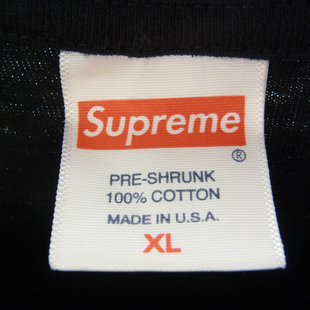 Supreme シュプリーム 21SS Clayton Patterson L/S Tee クレイトン パターソン ロングスリーブ Tシャツ ブラック系 XL【中古】