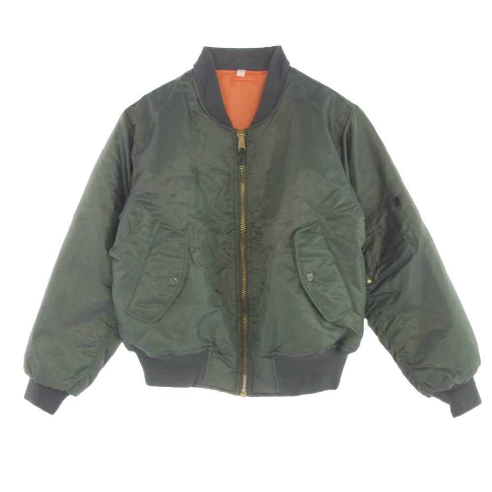 ロスコ MA-1 ボンバー ミリタリー ジャケット カーキ系 XS【中古】