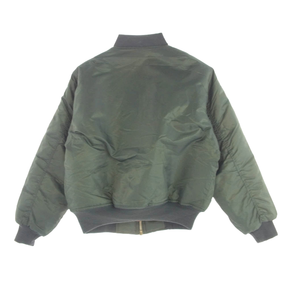 ロスコ MA-1 ボンバー ミリタリー ジャケット カーキ系 XS【中古】