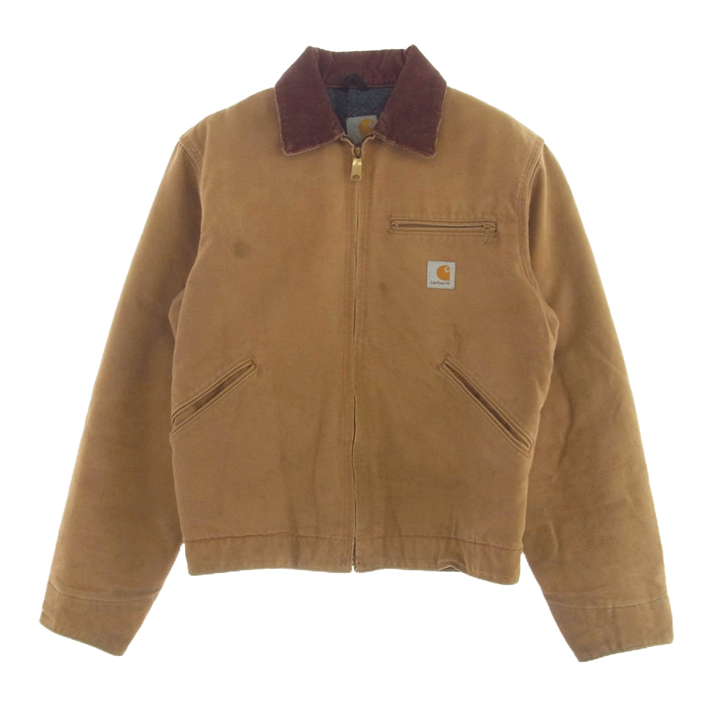 Carhartt カーハート USA製 DUCK DETROIT JACKET ダック デトロイト ジャケット ショート ブラウン系 S【中古】