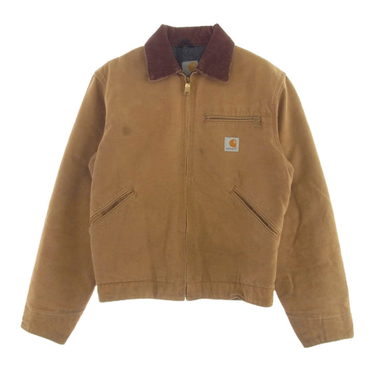 Carhartt カーハート USA製 DUCK DETROIT JACKET ダック デトロイト ジャケット ショート ブラウン系 S【中古】