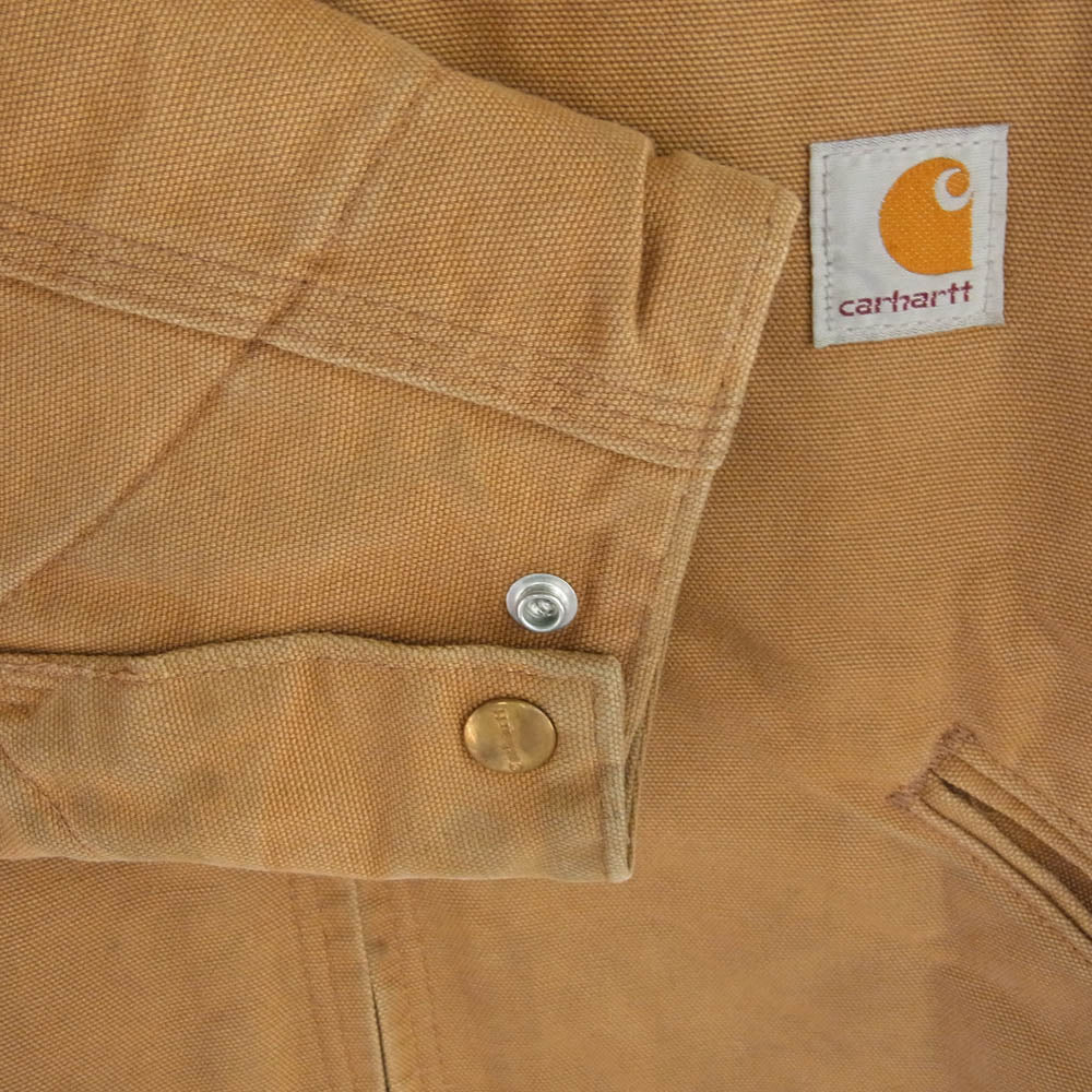 Carhartt カーハート USA製 DUCK DETROIT JACKET ダック デトロイト ジャケット ショート ブラウン系 S【中古】