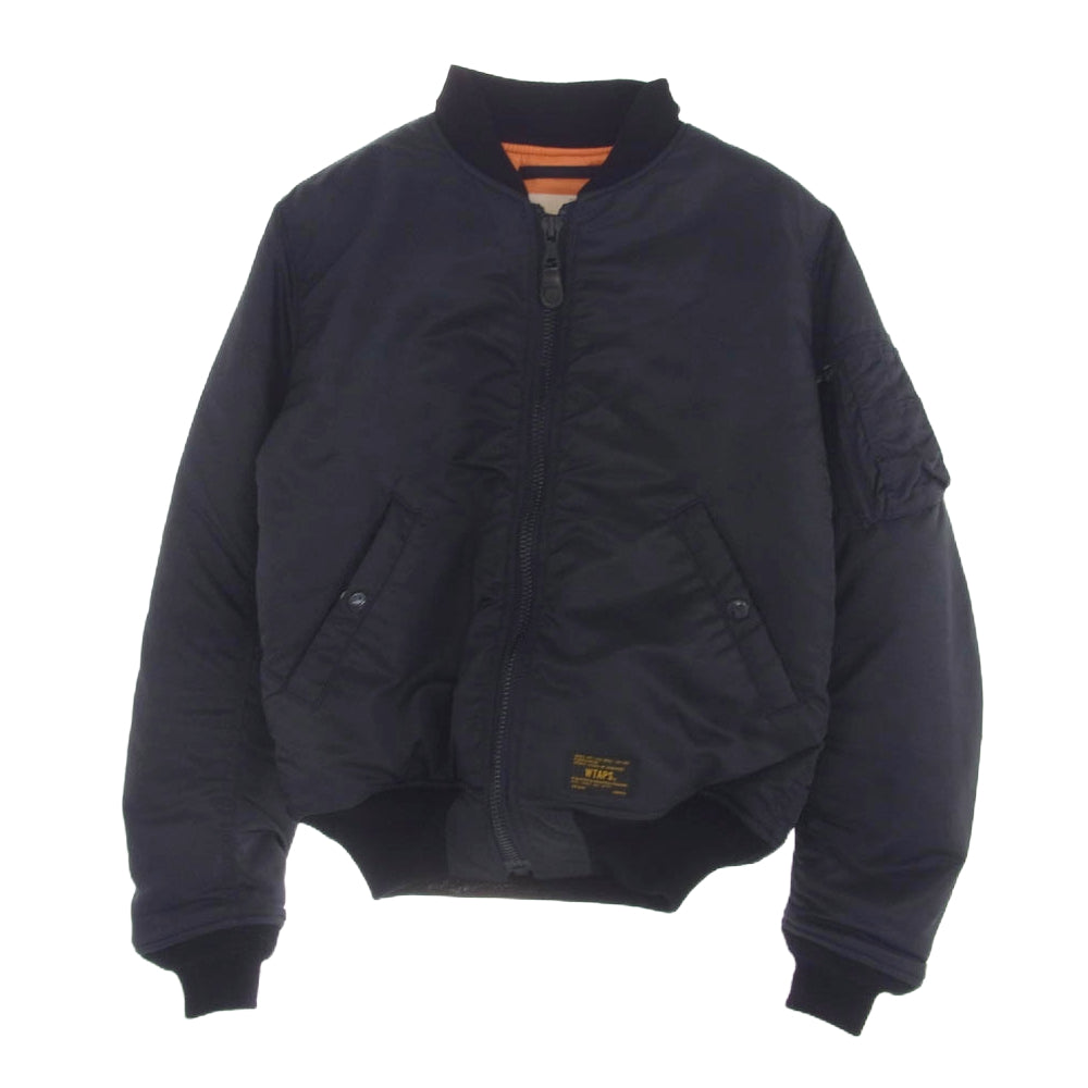 WTAPS ダブルタップス 16AW 162GWDT-JKM04 JACKET NYLON TWILL MA-1 ボンバー ミリタリー ジャケット ブラック系 S【中古】