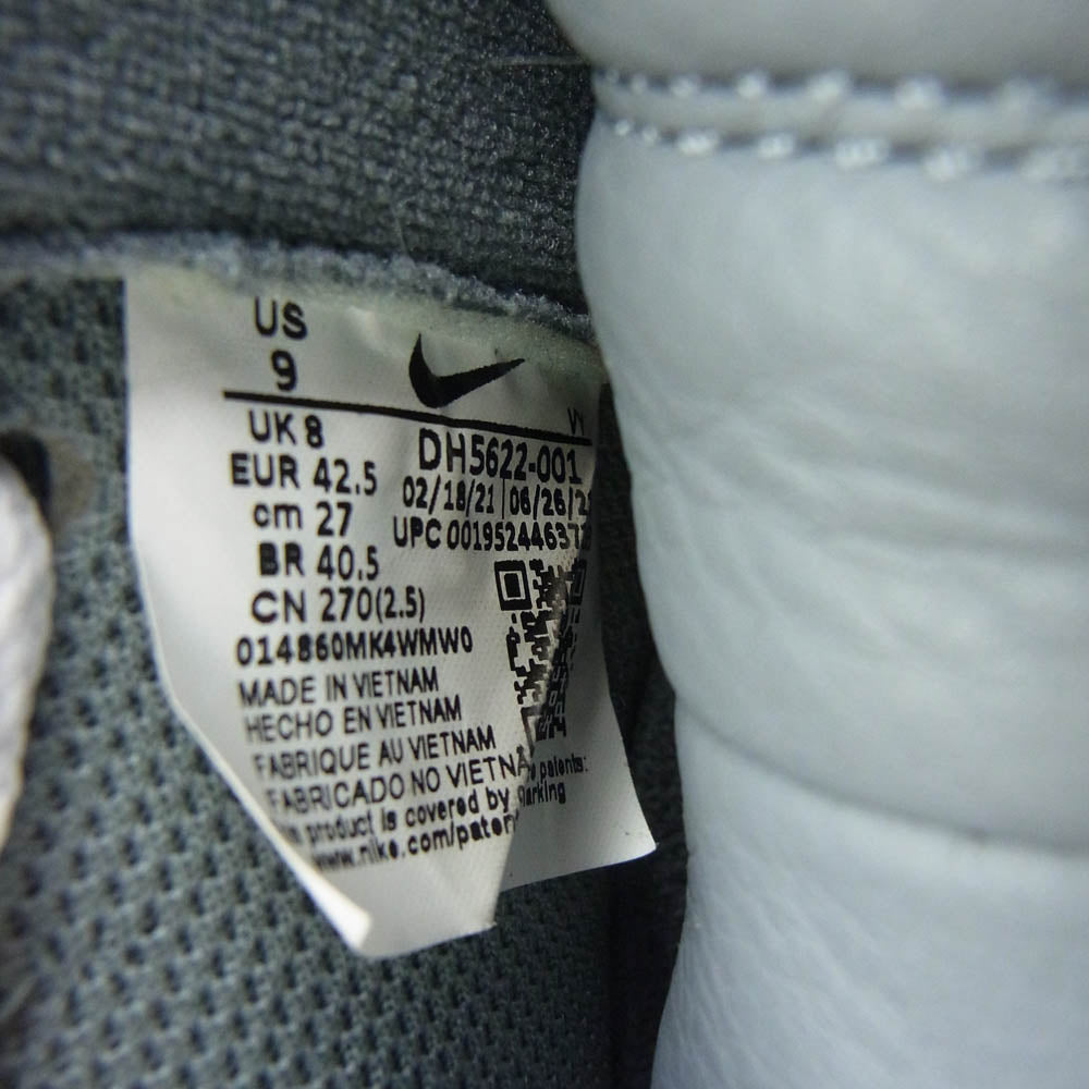 NIKE ナイキ DH5622-001 Air Force 1 Mid NYC Cool Grey エアフォース1 ミッド NYC クールグレー スニーカー グレー系 ホワイト系 27cm【中古】