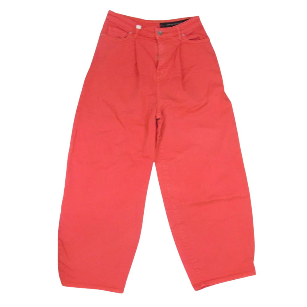ARMANI EXCHANGE アルマーニエクスチェンジ カラー ワイド デニム パンツ レッド系 26【中古】