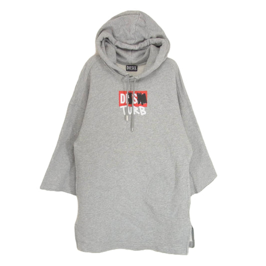 DIESEL ディーゼル TURB プルオーバー パーカー ワンピース グレー系 XXS【中古】