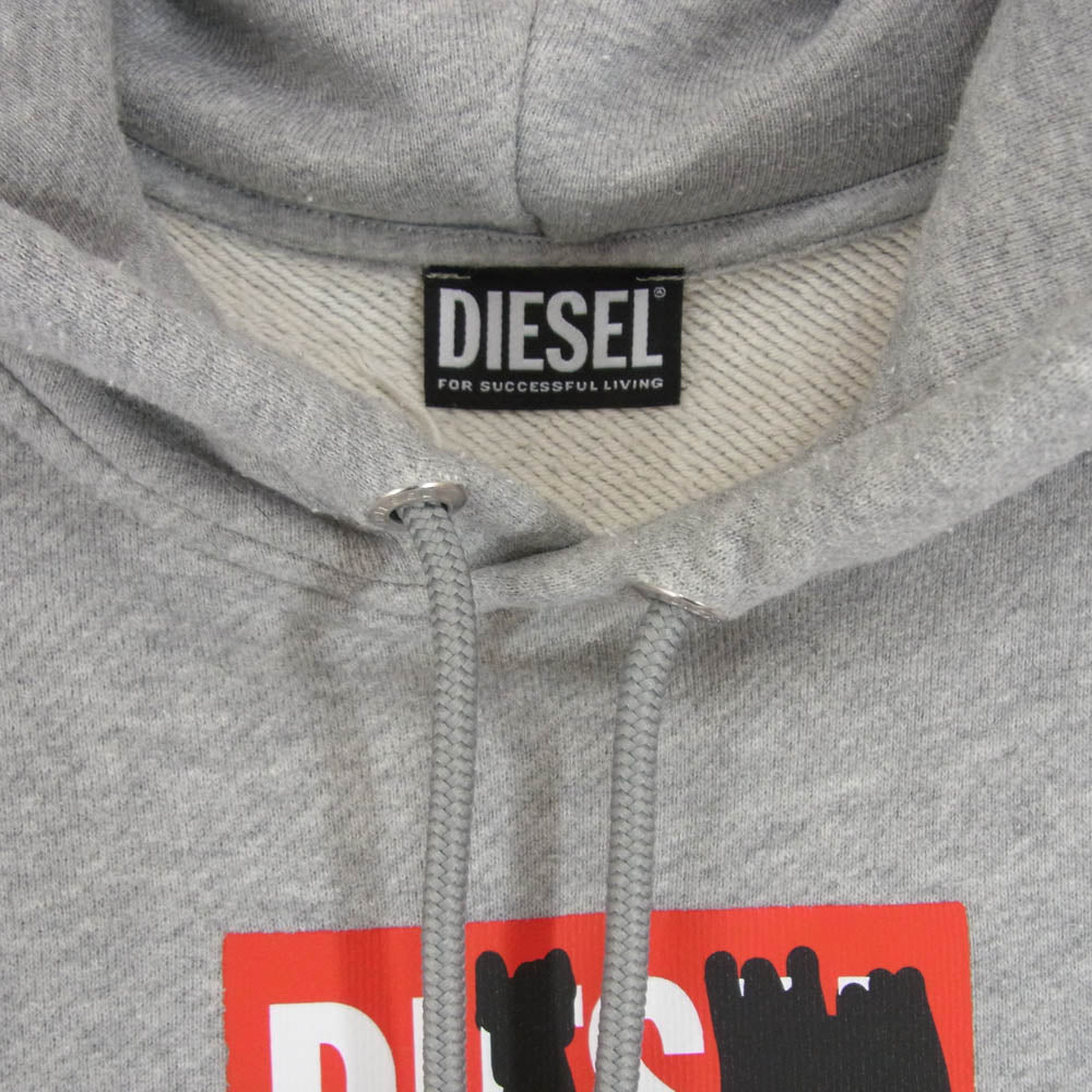 DIESEL ディーゼル TURB プルオーバー パーカー ワンピース グレー系 XXS【中古】