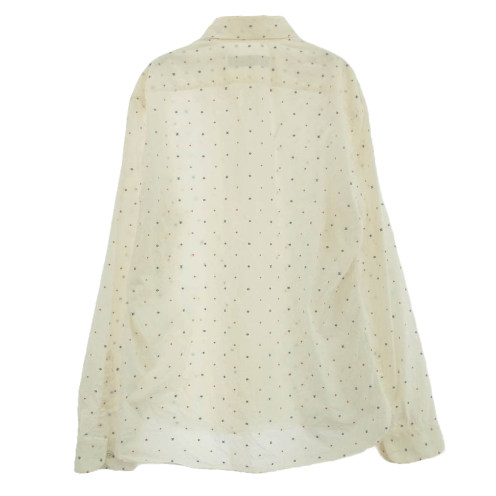 LOUIS VUITTON ルイ・ヴィトン RM162Q ADW HAS46W モノグラム 長袖 ボタンダウン シャツ ホワイト系 XXL【中古】