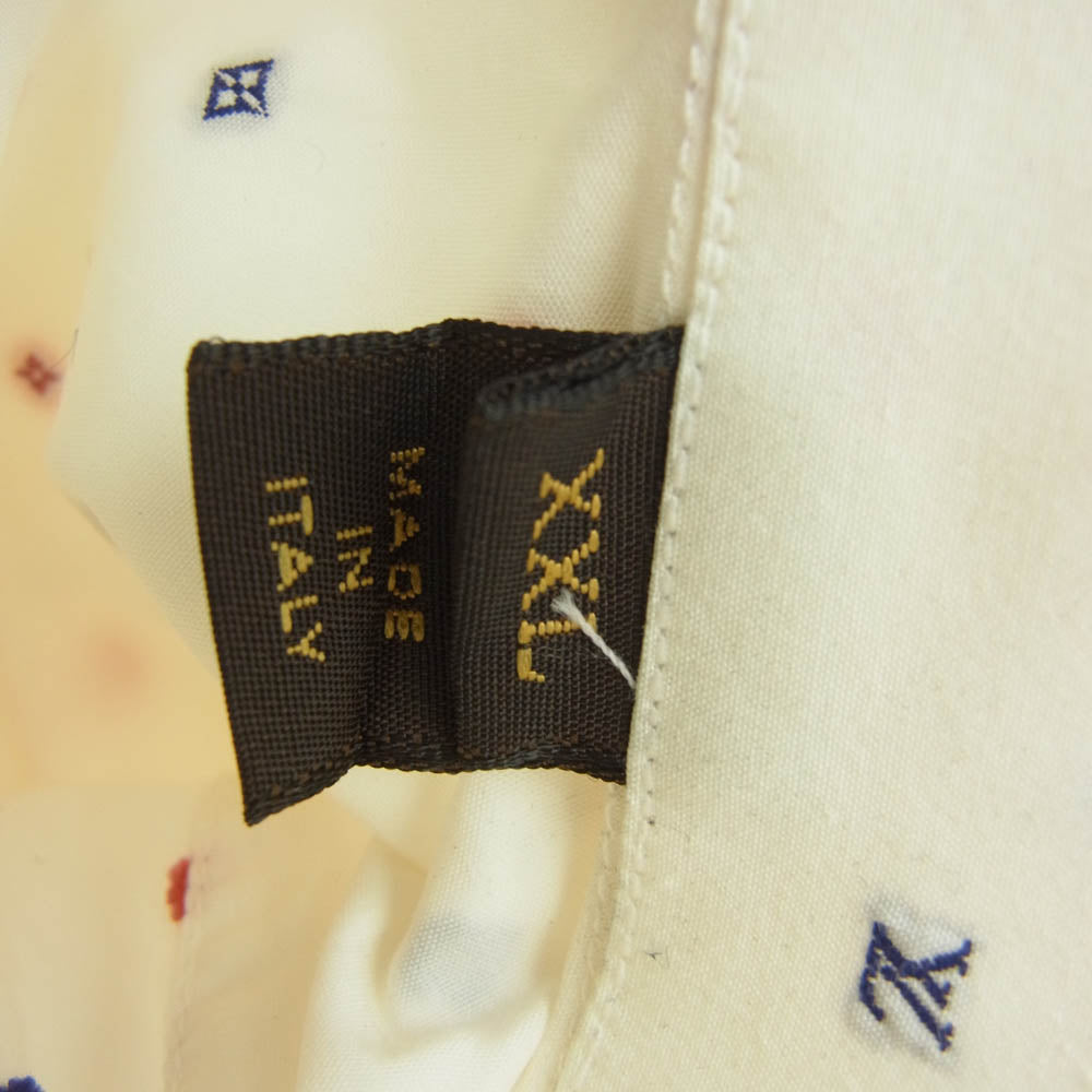 LOUIS VUITTON ルイ・ヴィトン RM162Q ADW HAS46W モノグラム 長袖 ボタンダウン シャツ ホワイト系 XXL【中古】
