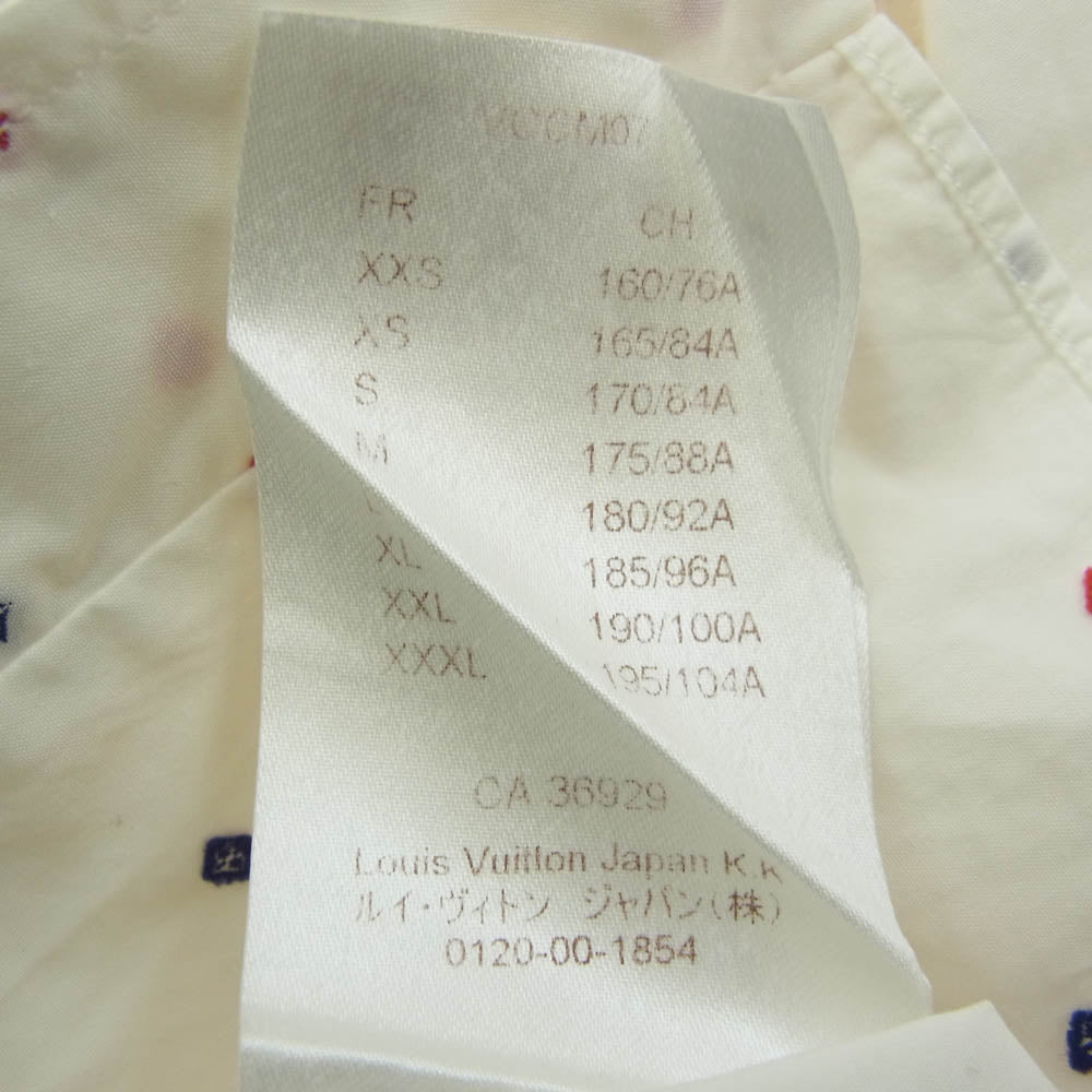 LOUIS VUITTON ルイ・ヴィトン RM162Q ADW HAS46W モノグラム 長袖 ボタンダウン シャツ ホワイト系 XXL【中古】
