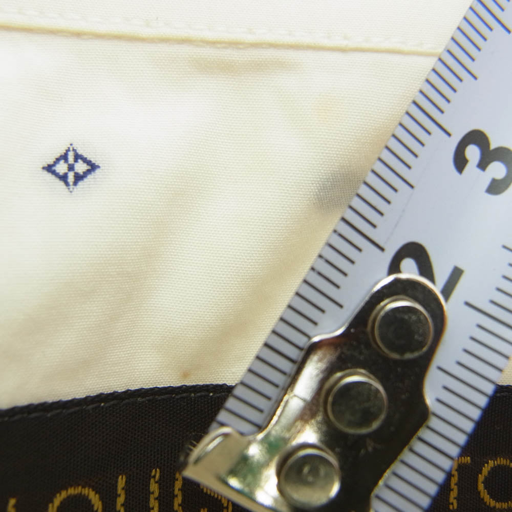 LOUIS VUITTON ルイ・ヴィトン RM162Q ADW HAS46W モノグラム 長袖 ボタンダウン シャツ ホワイト系 XXL【中古】