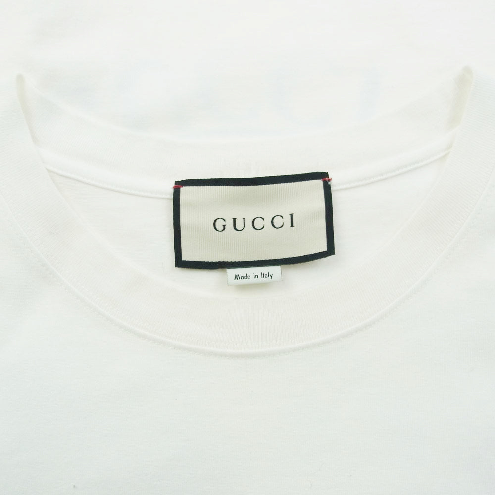 GUCCI グッチ 20AW 616036 XJCSQ Disc Print Oversized Tee ディスク プリント オーバー サイズ 半袖 Tシャツ ホワイト系 L【中古】