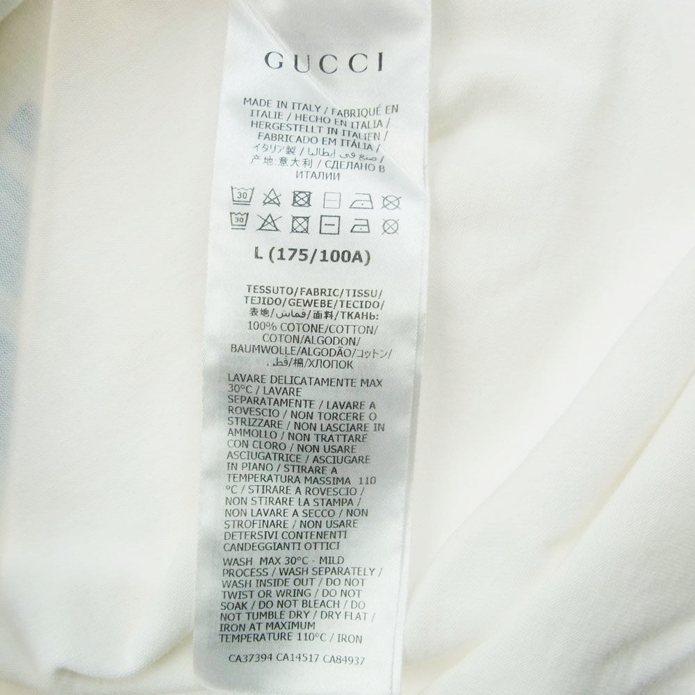 GUCCI グッチ 20AW 616036 XJCSQ Disc Print Oversized Tee ディスク プリント オーバー サイズ 半袖 Tシャツ ホワイト系 L【中古】