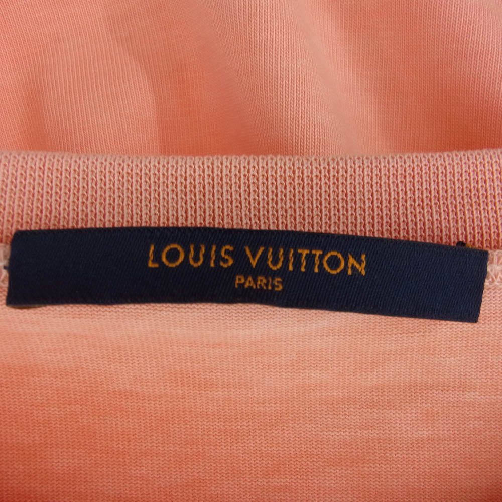LOUIS VUITTON ルイ・ヴィトン RM181 GDA HEY60W ウォッシュ加工 リフレクティブ ロゴ オーバー サイズ Tシャツ ピンク系 L【中古】