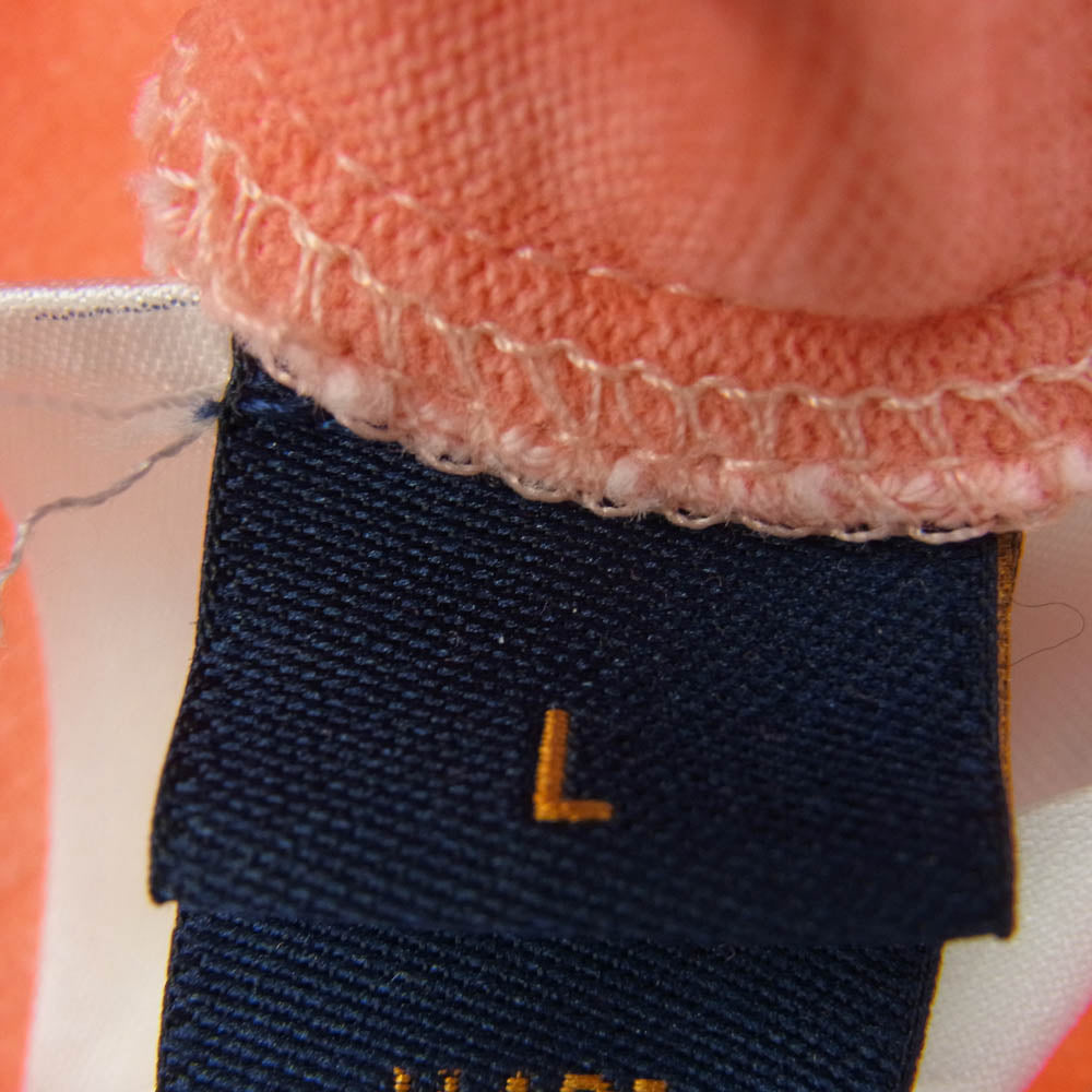 LOUIS VUITTON ルイ・ヴィトン RM181 GDA HEY60W ウォッシュ加工 リフレクティブ ロゴ オーバー サイズ Tシャツ ピンク系 L【中古】