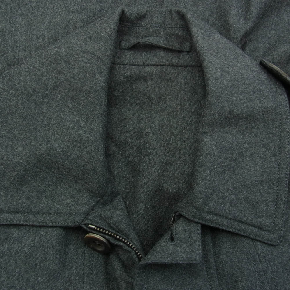 Dunhill ダンヒル エポレット ジップアップ シャツ ジャケット ダークグレー系【中古】