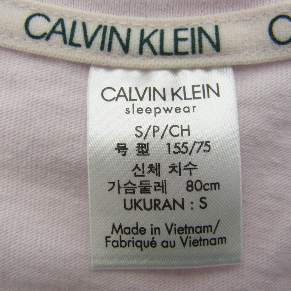 CALVIN KLEIN カルバンクライン 1981 ロゴ プリント 半袖 Tシャツ ピンク系 S【中古】